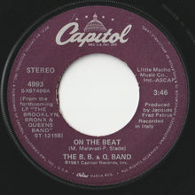 画像をギャラリービューアに読み込む, B.B. & Q. Band - On The Beat / Don't Say Goodbye (7 inch Record / Used)