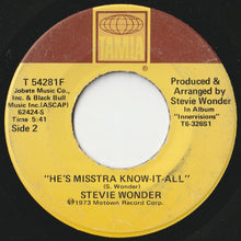 画像をギャラリービューアに読み込む, Stevie Wonder - Sir Duke / He's Misstra Know-It-All (7 inch Record / Used)