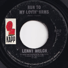 画像をギャラリービューアに読み込む, Lenny Welch - Run To My Lovin' Arms / Coronet Blue (7 inch Record / Used)