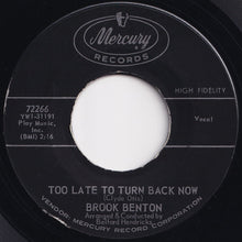 画像をギャラリービューアに読み込む, Brook Benton - Another Cup Of Coffee / Too Late To Turn Back Now (7 inch Record / Used)