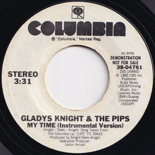 画像をギャラリービューアに読み込む, Gladys Knight And The Pips - My Time / (Instrumental) (7 inch Record / Used)