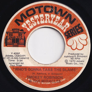 Smokey Robinson & The Miracles - The Tears Of A Clown / Who's Gonna Take The Blame (7 inch Record / Used)