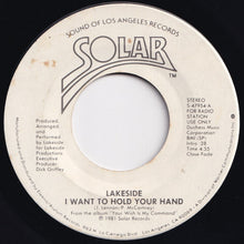 Load image into Gallery viewer, Lakeside - I Want To Hold Your Hand (Mono) / (Stereo) (7 inch Record / Used)