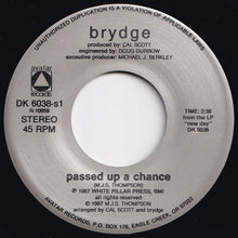 Load image into Gallery viewer, Brydge - Passed Up A Chance / Another Day Gone (7 inch Record / Used)