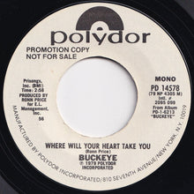 Load image into Gallery viewer, Buckeye - Where Will Your Heart Take You (Mono) / (Stereo) (7 inch Record / Used)