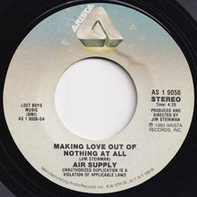 画像をギャラリービューアに読み込む, Air Supply - Making Love Out Of Nothing At All / Late Again (Live Version) (7 inch Record / Used)