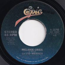 画像をギャラリービューアに読み込む, David Werner - Melanie Cries / Too Late To Try (7 inch Record / Used)