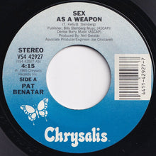 画像をギャラリービューアに読み込む, Pat Benatar - Sex As A Weapon / Red Vision (7 inch Record / Used)