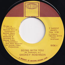 画像をギャラリービューアに読み込む, Smokey Robinson - Being With You / What's In Your Life For Me (7 inch Record / Used)