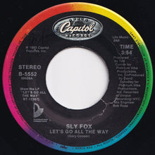 画像をギャラリービューアに読み込む, Sly Fox - Let's Go All The Way / Como Tu Te Llama? (What Is Your Name) (Reduced Remix) (7 inch Record / Used)