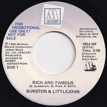 画像をギャラリービューアに読み込む, Burston & Littlejohn - Rich And Famous / Rich And Famous (7 inch Record / Used)
