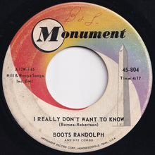 Load image into Gallery viewer, Boots Randolph And His Combo - Yakety Sax / I Really Don't Want To Know (7 inch Record / Used)