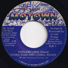 画像をギャラリービューアに読み込む, Diana Ross, Lionel Richie - Endless Love / (Instrumental) (7 inch Record / Used)