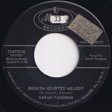 画像をギャラリービューアに読み込む, Sarah Vaughan - Broken-Hearted Melody / Misty (7 inch Record / Used)