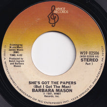 画像をギャラリービューアに読み込む, Barbara Mason - She's Got The Papers (But I Got The Man) (Part 1) / (Part 2) (7 inch Record / Used)