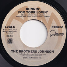 画像をギャラリービューアに読み込む, Brothers Johnson - Runnin' For Your Lovin' / "Q" (7 inch Record / Used)