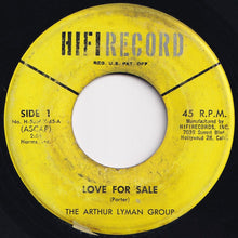 画像をギャラリービューアに読み込む, Arthur Lyman Group - Love For Sale / Love (7 inch Record / Used)