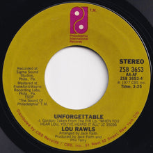 Load image into Gallery viewer, Lou Rawls - There Will Be Love / Unforgettable (7 inch Record / Used)