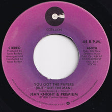 画像をギャラリービューアに読み込む, Jean Knight, Premium - You Got The Papers (But I Got The Man) / Anything You Can Do (I Can Do As Well As You) (7 inch Record / Used)