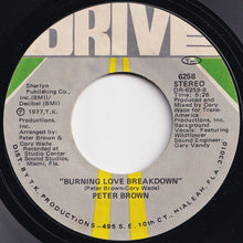 Load image into Gallery viewer, Peter Brown - Do Ya Wanna Get Funky With Me / Burning Love Breakdown (7 inch Record / Used)