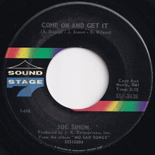 画像をギャラリービューアに読み込む, Joe Simon - The Chokin' Kind / Come On And Get It (7 inch Record / Used)