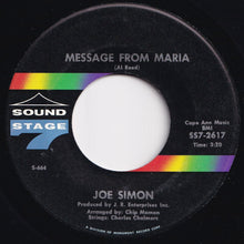画像をギャラリービューアに読み込む, Joe Simon - Message From Maria / I Worry About You (7 inch Record / Used)