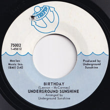 画像をギャラリービューアに読み込む, Underground Sunshine - Birthday / All I Want Is You (7 inch Record / Used)