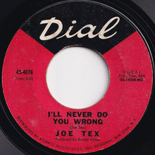 画像をギャラリービューアに読み込む, Joe Tex - I'll Never Do You Wrong / Wooden Spoon (7 inch Record / Used)
