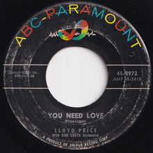 画像をギャラリービューアに読み込む, Lloyd Price - Stagger Lee / You Need Love (7 inch Record / Used)