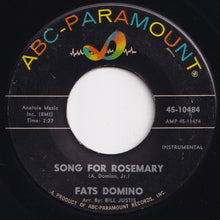 画像をギャラリービューアに読み込む, Fats Domino - Song For Rosemary / Red Sails In The Sunset (7 inch Record / Used)