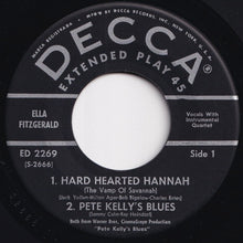 画像をギャラリービューアに読み込む, Ella Fitzgerald - Hard Hearted Hannah (The Vamp Of Savannah); Pete Kelly's Blues / Ella Hums The Blues (7 inch Record / Used)