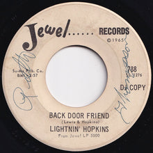 画像をギャラリービューアに読み込む, Lightnin' Hopkins - Back Door Friend / Fishing Clothes (7 inch Record / Used)