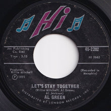 画像をギャラリービューアに読み込む, Al Green - Let's Stay Together / Tomorrow's Dream (7 inch Record / Used)