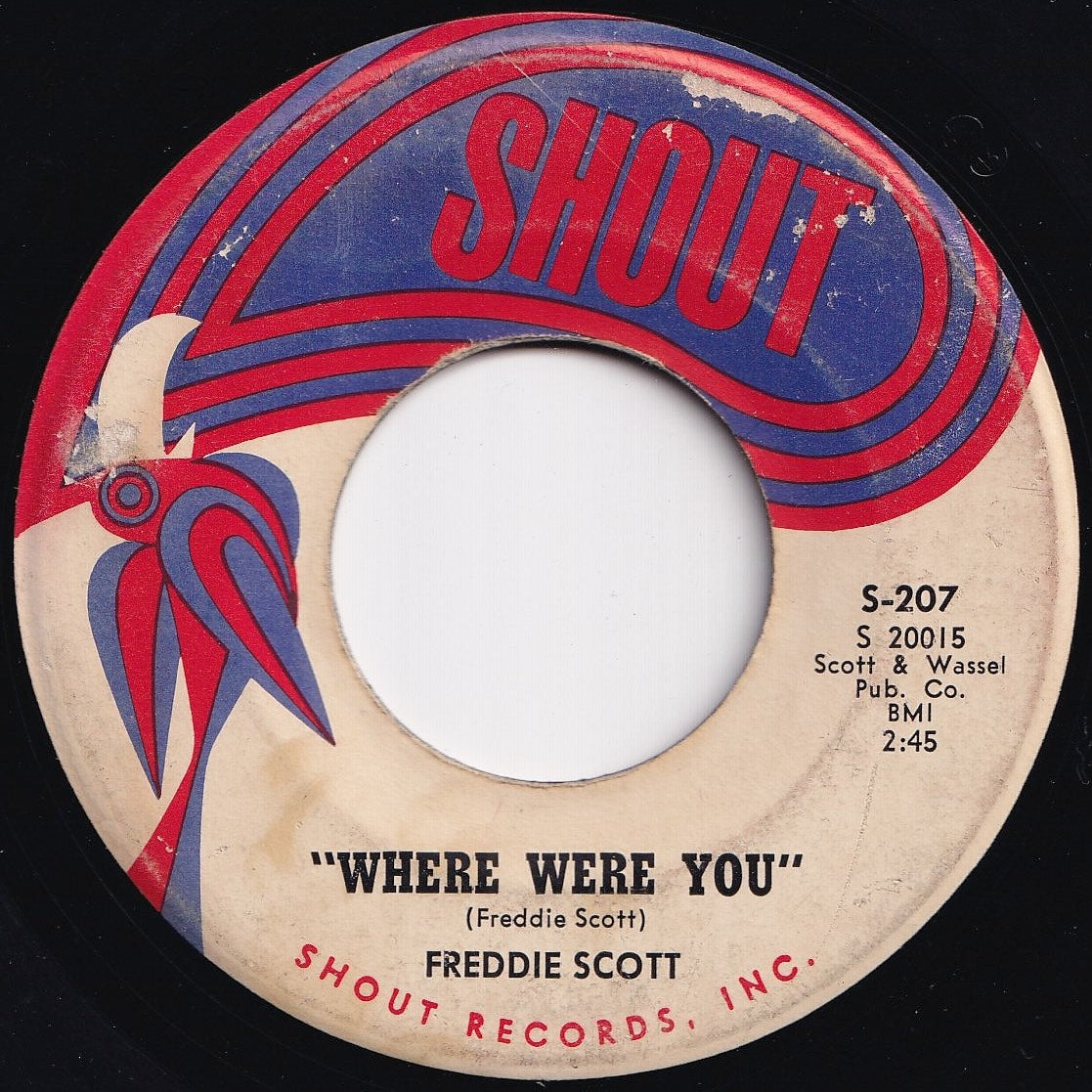 Freddie Scott - Are You Lonely For Me / Where Were You (7 inch Record /  Used)