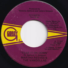 画像をギャラリービューアに読み込む, Martha Reeves And The Vandellas - Tear It On Down / I Want You Back (7 inch Record / Used)