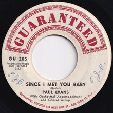 画像をギャラリービューアに読み込む, Paul Evans - Midnite Special / Since I Met You Baby (7 inch Record / Used)