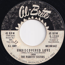 画像をギャラリービューアに読み込む, Paretti Sisters - Undiscovered Love / Look, But Do Not Touch, Cha-Cha (7 inch Record / Used)