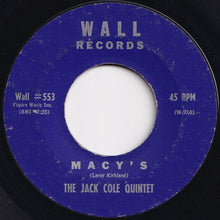 画像をギャラリービューアに読み込む, Jack Cole Quintet - Sax Fifth Avenue / Macy's (7 inch Record / Used)