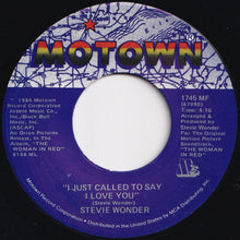 画像をギャラリービューアに読み込む, Stevie Wonder - I Just Called To Say I Love You / (Instrumental) (7 inch Record / Used)