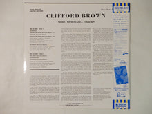 画像をギャラリービューアに読み込む, Clifford Brown More Memorable Tracks Blue Note BNJ 61001