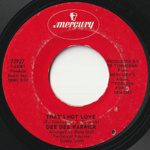 Dee Dee Warwick - That's Not Love / It's Not Fair (7 inch Record / Used)