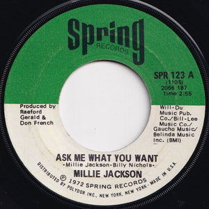 Millie Jackson - Ask Me What You Want / I Just Can't Stand It (7 inch Record / Used)