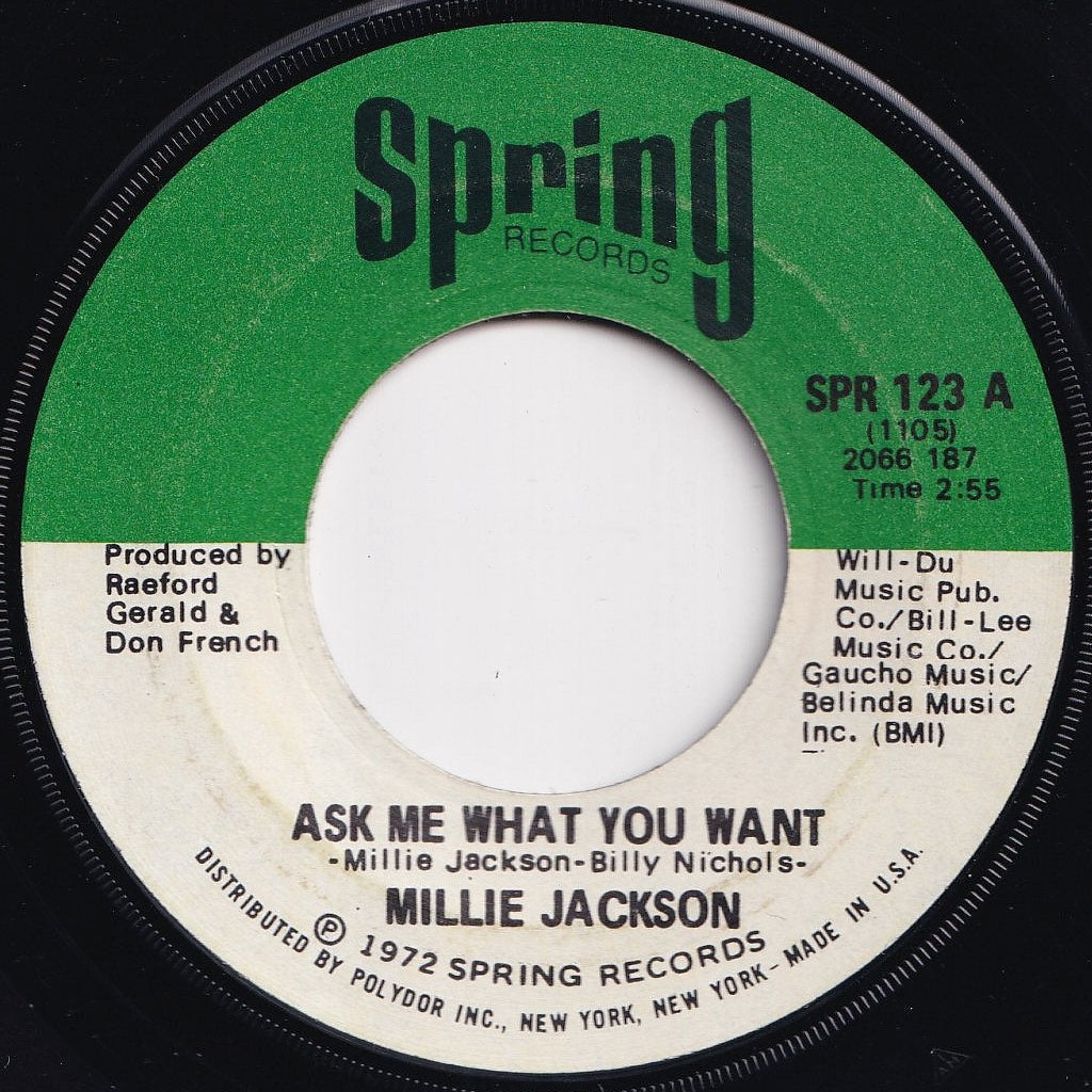 Millie Jackson - Ask Me What You Want / I Just Can't Stand It (7 inch Record / Used)