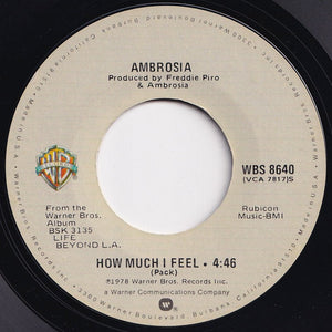 Ambrosia - How Much I Feel / Ready For Camarillo (7 inch Record / Used)