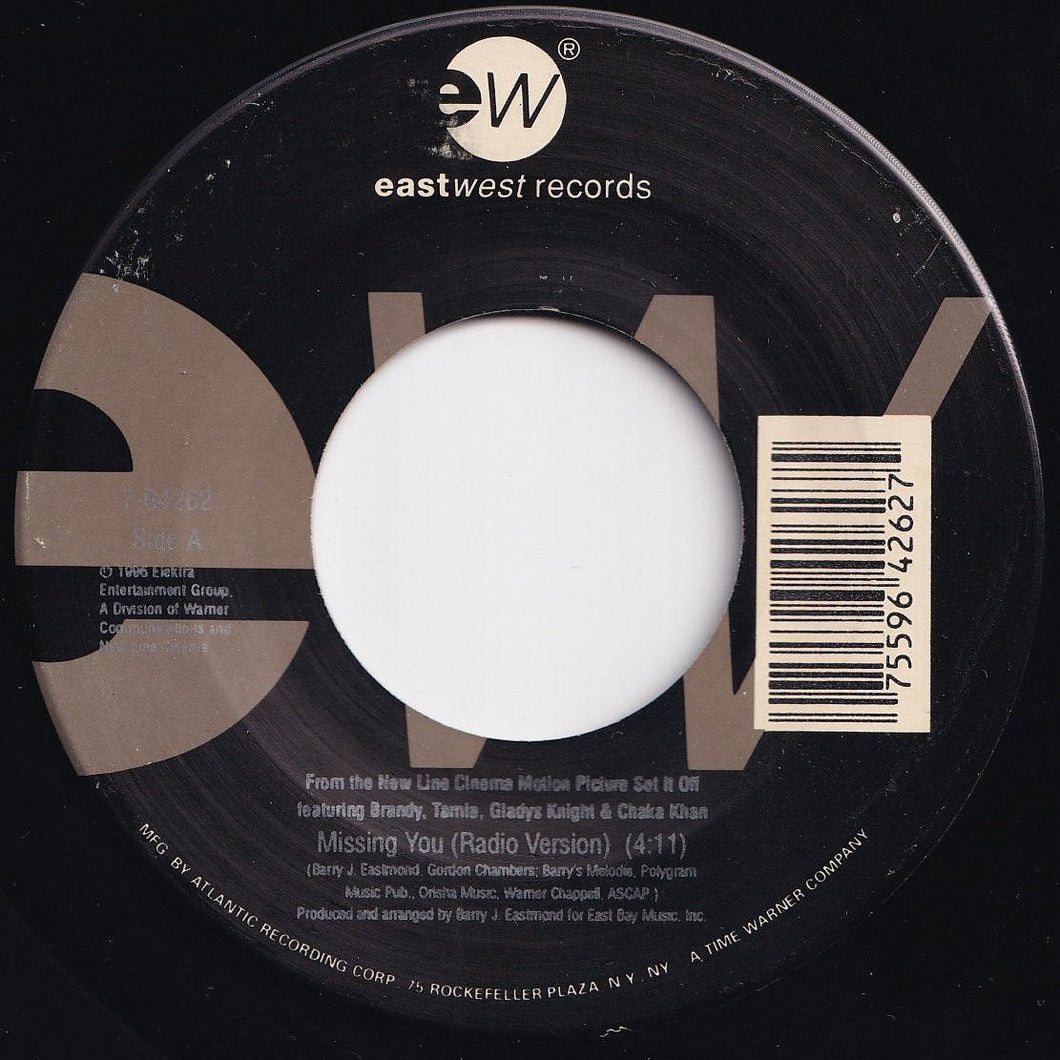 Brandy, Tamia, Gladys Knight, Chaka Khan / Michael Speaks - Missing You (Radio Version) / So Right, For Life (7 inch Record / Used)
