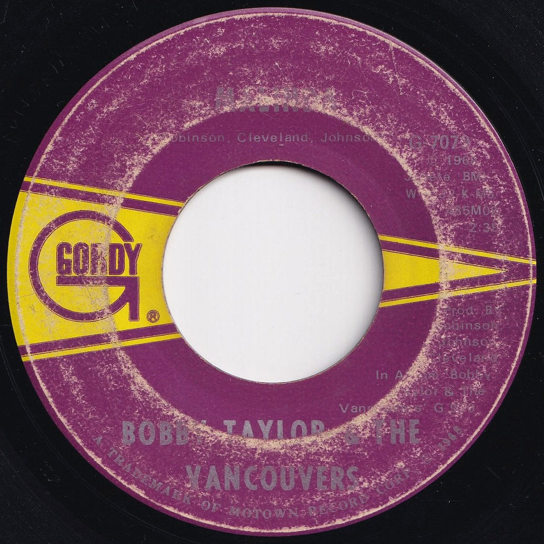 Bobby Taylor & The Vancouvers - Malinda / It's Growing (7 inch Record / Used)