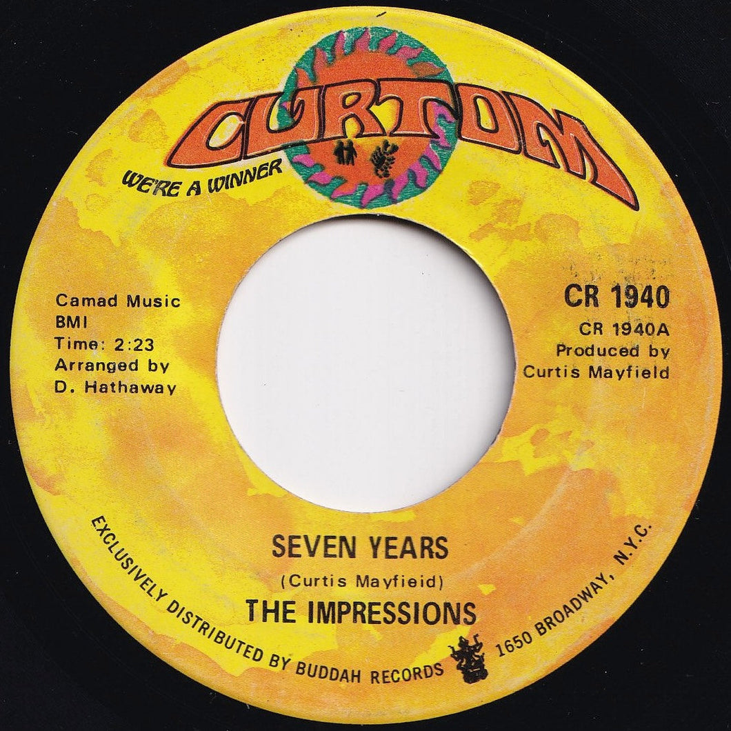 Impressions - Seven Years / The Girl I Find (7 inch Record / Used)