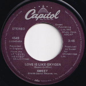 Sweet - Love Is Like Oxygen / Cover Girl (7 inch Record / Used)