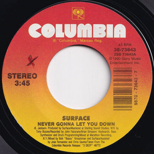 Surface - Never Gonna Let You Down / Gotta Make Love Tonight (7 inch Record / Used)