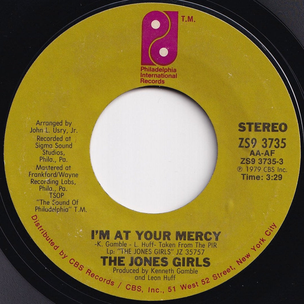 Jones Girls - I'm At Your Mercy / Life Goes On (7 inch Record / Used)